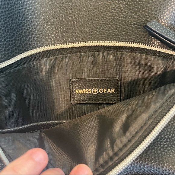 SwissGear Faux Leather Laptop Backpack - Picture 2 of 5